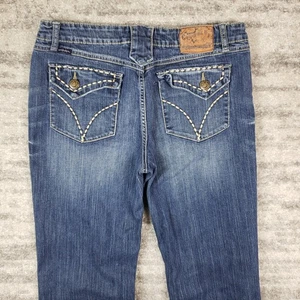 Cowgirl Up Jeans Womens 10 Low Rise Straight Blue Southern Denim Measure 32x33 - Picture 1 of 12