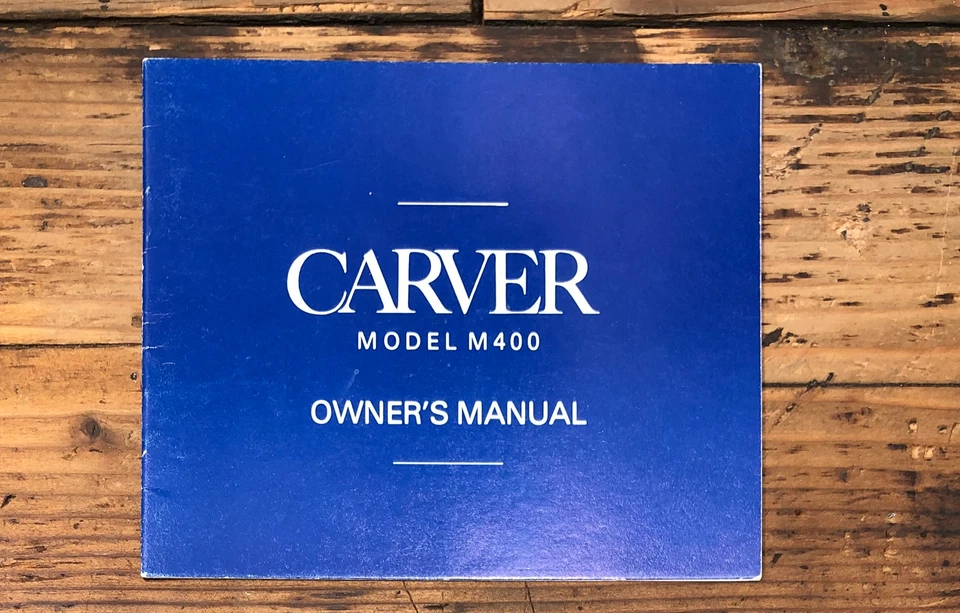 Amplificador Carver M-400 M400 Propietario/Manual de Usuario *Original* Foto 1 de 1