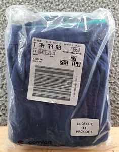 Comfort Choice 5-Pair Pack Brief Cotton Panties Womens 11 Blue Green 0814-5 NWOT - Picture 1 of 7