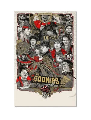 Impressão artística retrô filme The Goonies – pôster de parede clássico aventura dos anos 80 11 x 17 - Imagem 1 de 3