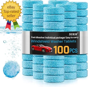 Car Windshield Washer Tablets - Washer Fluid Tablets Glass Cleaner Concentrate - Picture 1 of 7