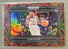 2023-24 Panini Prizm Draft Picks 22 Kobe Bufkin Red Black Snake Skin Holo Rookie
