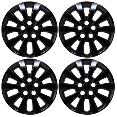 NEW Hubcap Set for Nissan Sentra 2013-2019 Premium Replica 16-inch Gloss Black - Image 1 of 4