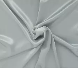 1/2 Yard 100 % Seide Charmeuse Stoff Silber 9/19 - Bild 1 von 7
