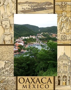 Oaxaca Mexico Lasergravur Holz Bilderrahmen Portrait (5 x 7) - Bild 1 von 2