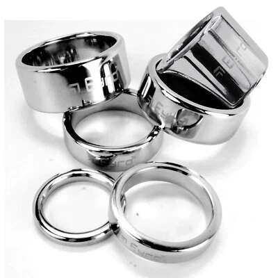 LeLuv Eyro Stainless Steel Glans/Cock Rings 5mm Width | Choose Diameter & Height - Image 1 of 4