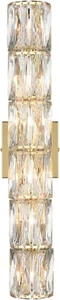 23.6-Inch Crystal Wall Sconce Gold Sconces Wall Lighting Mid-Century Modern 6-Li - Picture 1 of 7