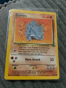 Pokemon Rhyhorn 1995 Collectible Card 61/64 - Picture 1 of 2
