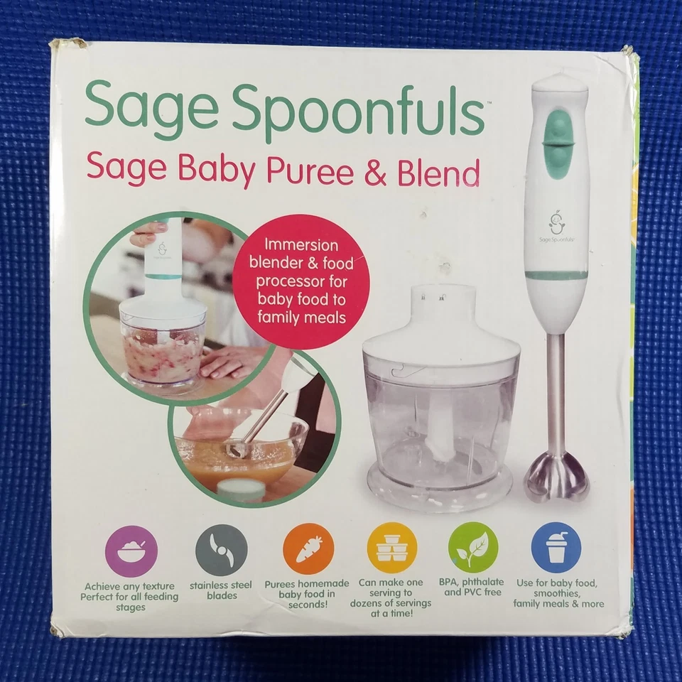 Procesador de alimentos para bebés Sage Spoonfuls y licuadora de inmersión con accesorios Foto 1 de 4
