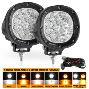 AUXBEAM 2X 4" LED Barra de luces de trabajo Lámparas antiniebla de conducción para Jeep Wrangler JK TJ CJ YJ - Imagen 1 de 12
