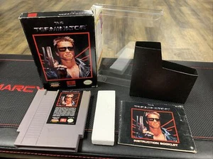 THE TERMINATOR (Nintendo NES 1984) CIB scatola originale, manuale, gioco, custodia RARO! - Foto 1 di 2
