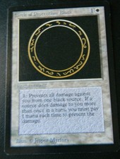 CIRCLE OF PROTECTION BLACK : MTG : BETA : 1993 : NEAR MINT : SEE PHOTO'S