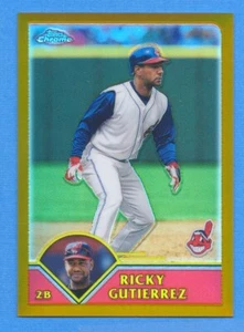 2003 Topps Chrome Gold Refractor #418 Ricky Gutierrez Indians 390/449 - Picture 1 of 1