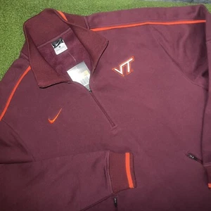 Nueva con etiquetas Chaqueta Pullover de Fútbol Nike Virginia Tech Hokies para Hombre 1/4 L Deadstock 2010 - Imagen 1 de 7