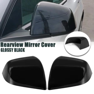 Left+Right Gloss Black Rear View Side Mirror Cover Cap For Tesla Model Y 2017~23 - Picture 1 of 10
