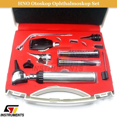 Otoskop HNO Set Ophtalmoskop Ohrenleuchte Ohrenspiegel Ohrtrichter Otologie ENT - Bild 1 von 4