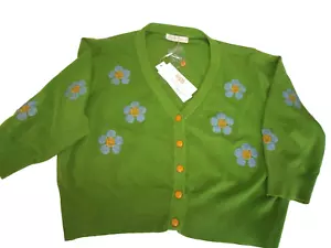 MOD BOHO Sweater Womens 3XL Retro HAPPY FLORAL FLOWER NWT XXXL - Picture 1 of 4