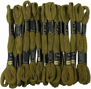 Anchor Thread Stranded Cotton Skiens Green Embroidery Hand 8m 25 Pcs - Picture 1 of 5