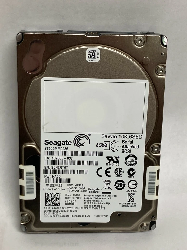 900GB 2.5 6Gb/s SAS Internal 10K RPM hard drive HD SERVER DELL HP - Image 1 of 1