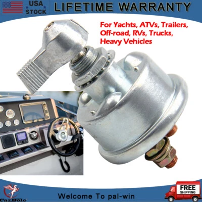 Interruptor de desconexión de batería maestro 12V 2 postes SPST Kill Cut-Off Nascar Marine ATV Foto 1 de 4