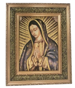 Cuadro Virgen De Guadalupe Imagen Impresa Tela Acojinada /Cushioned Frame 17'x21 - Picture 1 of 5