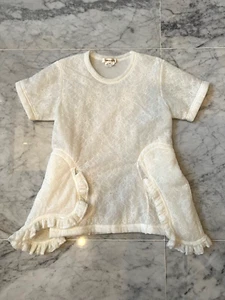 COMME DES GARCONS - OFF WHITE LACE PADDED TOP - SZ M - Picture 1 of 12