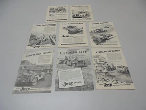 40'S lot of 8 advertisements JEEP Universal original print ads - Picture 1 of 9