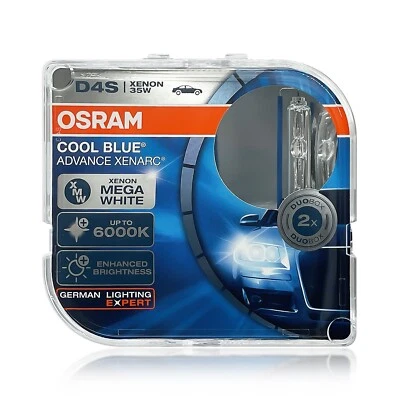 Osram Cool Blue Advance D4S HID Xenon Headlight Bulbs 66440CBA 6000K - Pack of 2 - Image 1 of 4
