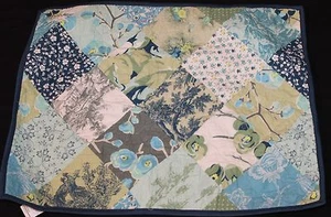 Martha Stewart Standard Sham Blue Aqua Floral nwop #14 - Picture 1 of 9
