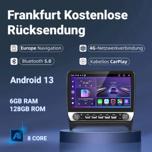 Für AUDI TT 2006-2014 Carplay Android 13 Autoradio GPS Navi WIFI BT USB SWC 128G - Bild 1 von 19