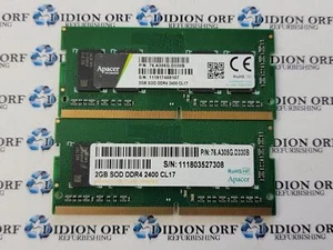 Set of 2 APACER 2 GB DDR4 LAPTOP RAM PC4-2400 1Rx8 76.A305G.D330B, SKU 7800 - Picture 1 of 1