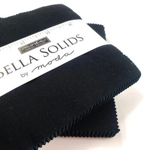 Moda Bella Solids charm pack cotton squares - black 9900PP-99 - Picture 1 of 2