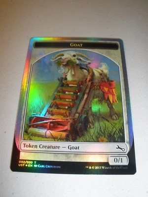 MTG Magic Miscut Misprint Foil Goat Token x1 Unstable NM - Image 1 of 2