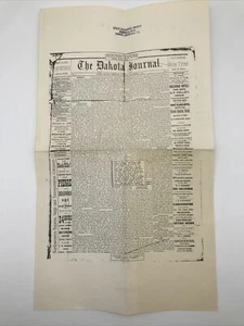 1948 Reproducción del PRIMER NÚMERO ORIGINAL DEL DIARIO DAKOTA 12/11/1880 - Imagen 1 de 5