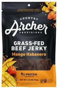 Country Archer Jerky Co. Beef Mango Habanero Jerky 2.5 oz - Picture 1 of 2
