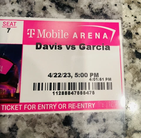 TANK DAVIS VS RYAN GARCIA T-MOBILE ARENA OFFICIAL PRINT Cover