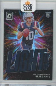 2024 Donruss Optic DRAKE MAYE Light It Up Black Pandora Prizm /25 RC Rookie SS - Picture 1 of 2