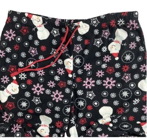 Pigiama natalizio fondo salotto pantaloni Babbo Natale cappello pupazzo di neve fiocco di neve donna L - Foto 1 di 8