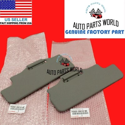 NUEVO JUEGO DE VISERAS LATERALES DE PIEDRA GRIS DERECHA E IZQUIERDA 4RUNNER ORIGINALES OEM TOYOTA 2003-2009 Foto 1 de 3