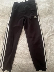 Adidas Pants Boys Size 5 Black Joggers Gym Age 5 Youth Kids - Picture 1 of 2