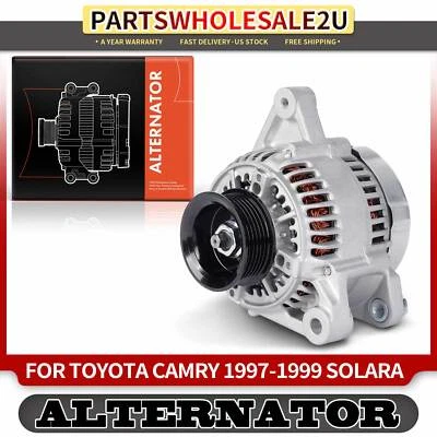 New Alternator for Toyota Camry 1997-1999 Solara 1999 90 Amp 12 Volt CW 6-Groove - Imagem 1 de 4