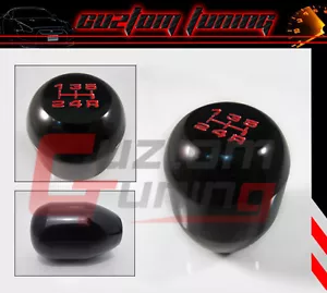 FOR HONDA ACURA M10X 1.5 HEAVY WEIGHTED 5-SPEED MANUAL JDM BLACK RED SHIFT KNOB - Picture 1 of 1