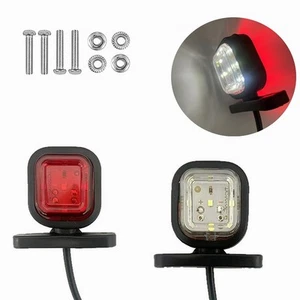 High Visibility 2Pcs LED Side Marker Light Red for Trucks and Trailers - Picture 1 of 12