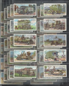 (2DR) 108 YR OLD ANTIQUE SET OF 50 CIG CARDS MILITARY MOTORS ARMOURED CARS TRUCK - Picture 1 of 20