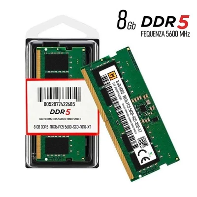 Memoria Ram so-dimm DDR5 da 8Gb Premium con frequenza di 5600MHz - Immagine 1 di 3