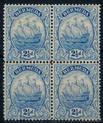 Bermuda 1932 SG 82b 2 1/2d Ultramarine Type II Block of 4 MNH GEM RARELY SEEN - Image 1 of 2