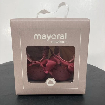 Mayoral Recién Nacido Infantil Rosa Zapatos con Lazo Talla 19 Recién Nacido B32 Foto 1 de 4