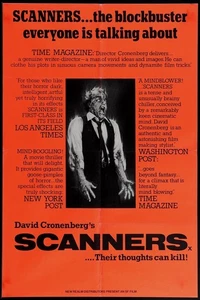 Original David Cronenberg SCANNERS UK Double Crown MICHAEL IRONSIDE Stephen Lack - Picture 1 of 1