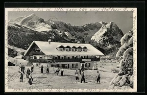 Ansichtskarte Garmisch-Partenkirchen, Wintersporthotel Hausberg 1940 - Bild 1 von 2