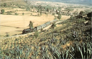 Zug Eisenbahn Ferrocarril Nacionales de Mexico #2125 Herrera Postkarte - Bild 1 von 2